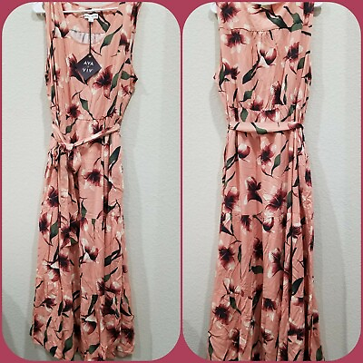 AVA amp; VIV PLUS SIZE X Floral Maxi Dress**Belted**Pockets**Beautiful Colors**NWT* $13.30