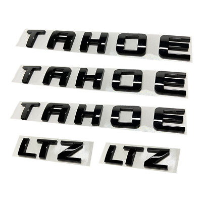#ad 5PC GLOSS BLACK For TAHOE LTZ Letter Emblem Door Fender Badge Nameplate Tailgate $27.99