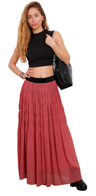 #ad ladies skirt elastic lined long skirt women lined skirt summer skirt long skirt GBP 6.99