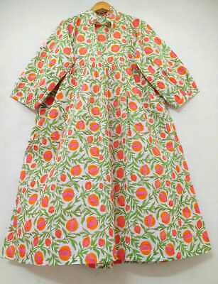 #ad Hand Block Print Boho Indian Cotton Dress Print Dress Cotton Dress Summer Dress $45.99