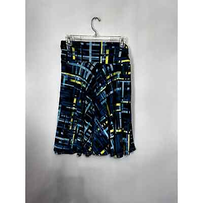 #ad George Multi Colored Knee Length Skirt Pull On Elastic Waist M 8 10 $14.99