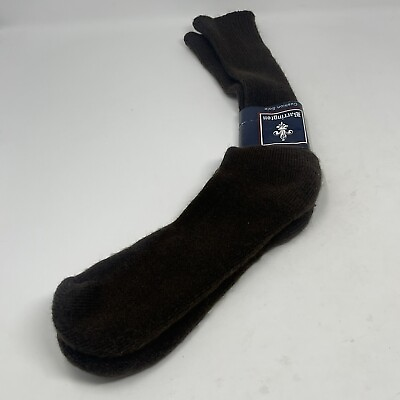 #ad Vintage Sears Barrington Socks Brown Fits 10 13 Acrylic Nylon Cushion Sole USA $14.99