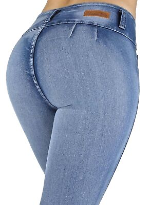 Plus Junior Size Colombian Design High Waist Butt Lift Levanta Cola Skinny Jeans $39.99