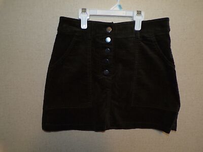 Forever 21 Skirt Size Small Dark Hunter Green Velour Mini Juniors NWT $10.19
