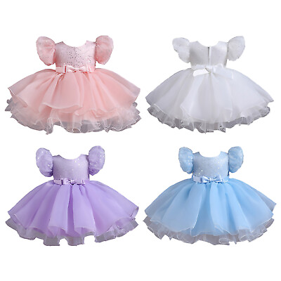 #ad Baby Flower Girls Dress Birthday Wedding Pageant Party Formal Dresses Prom Gown $22.99