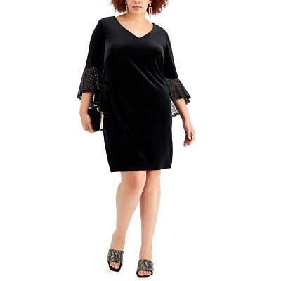 Connected Apparel Womens Black Cocktail and Party Dress Plus 20W BHFO 7467 $17.29