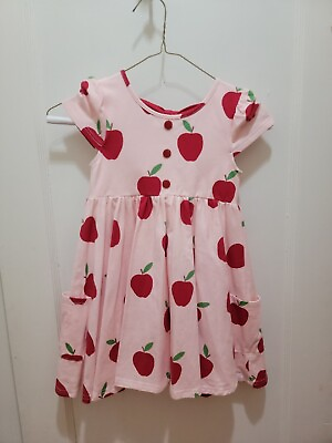 Sweet Honey Girls Size 6Y Sun Dress Pink W Cherries Lace. Pockets Adorable $34.99