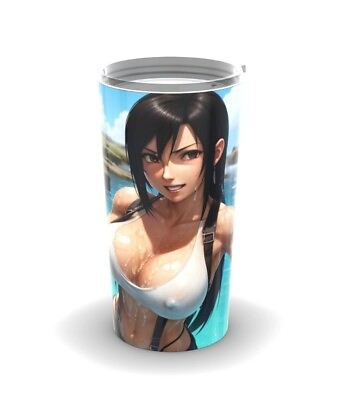 #ad Final Fantasy 7 Tifa Anime Girl Cute Tumbler Cup Stainless Steel 20 Oz New $25.00