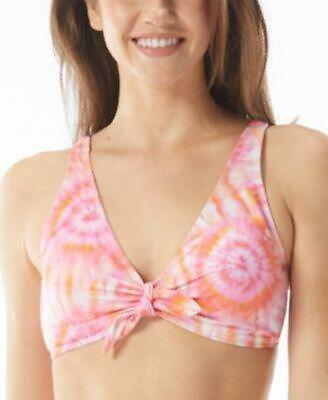 #ad #ad MSRP $35 Sundazed Womens Beka Floral Print Bow Bikini Top Orange Size 32 C $11.40
