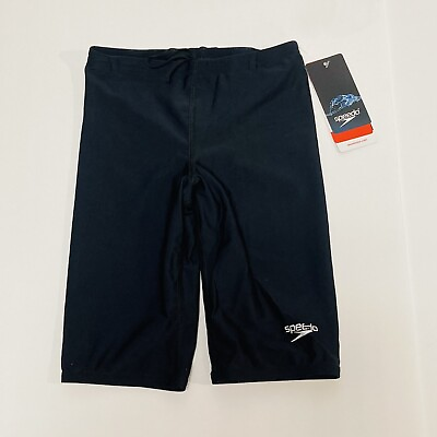 Speedo Men#x27;s Swimsuit Jammer ProLT Solid Black Size 26 $15.29