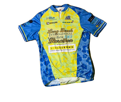 Aussie Men’s Long Beach Lance Armstrong Foundation Cycling Jersey Size XL $19.99