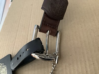 #ad #ad Harley Davidson dark brown leather belt new MEDIUM w tags 1quot; $20.99