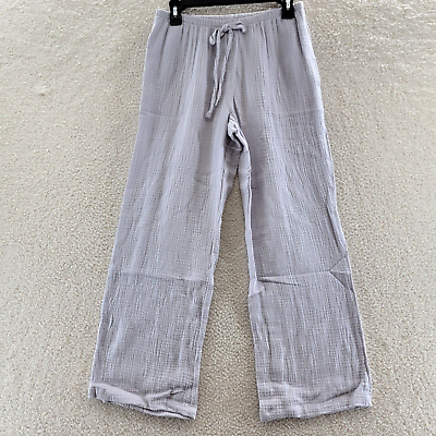 #ad J. Valdi Beach Pants Swim Cover up Women#x27;s M Lavender Side Pocket Tie Pull On $11.19