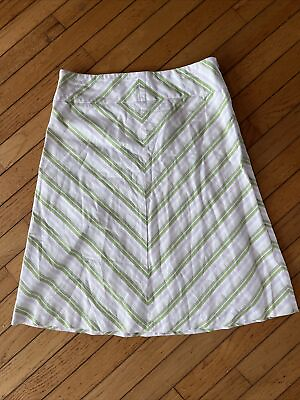 #ad #ad Banana Republic White Green Pink Skirt Women#x27;s Size 8 Business Casual $18.98