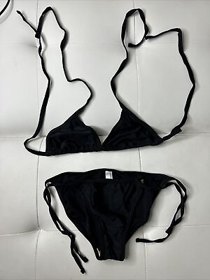 #ad Womens Black Bikini Swim Wear New Sizes S M L $4.99