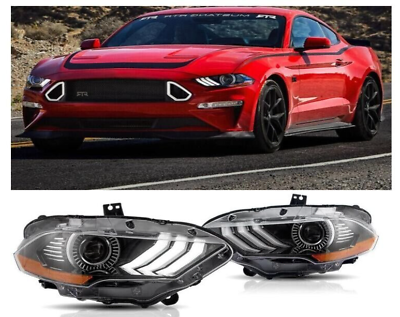 #ad Pair 2018 2022 For Ford Mustang LED Headlights Projector Headlamp $249.99