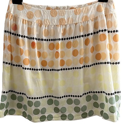 Talbots Petites Women’s Spring Summer Multicolored Polk A Dot Skirt Plus Sz 24W $18.99