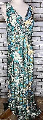 #ad #ad Metaphor Women#x27;s Multicolor Boho Sleeveless Geometric Lonh Dress Size XL $15.00