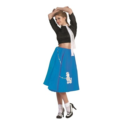 #ad Plus Size Poodle Skirt 50s Sock Hop Halloween Cosplay Costume Blue #2974 $18.49