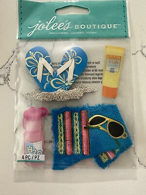 #ad Jolee#x27;s Boutique Embellishment Beach Accessories Shoes Blanket Sand Lotion Water $4.49