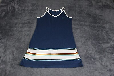#ad Roxy Dress Women Small Blue Swim Beach Cover Up Stripe Lightweight Tank $15.55