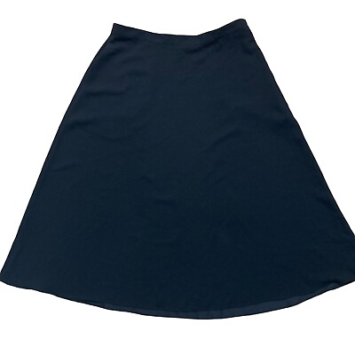 #ad #ad Nordstrom Women’s Size Medium Black A Line Midi Skirt Pockets NWT $39.00