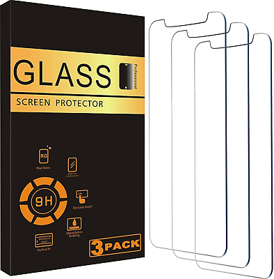 3 PACK Tempered HD GLASS Screen Protector For iPhone 14 13 12 11 X Pro Max XS $2.49