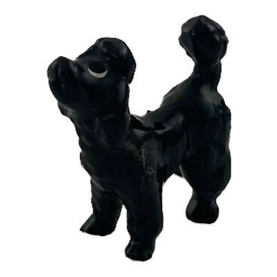 Black Poodle 1 Inch Decorative Vintage Porcelain Figurine $13.99