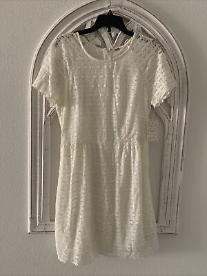 #ad #ad NEW Free People Beautiful Ivory Lace Dress Size 4 $49.99
