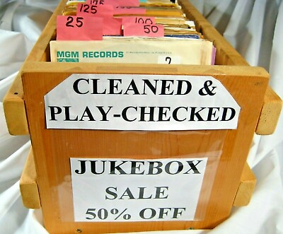 vinyl record rock Jukebox 50% off 45 rpm SALE you select Cleaned amp; Plays VG $5.98