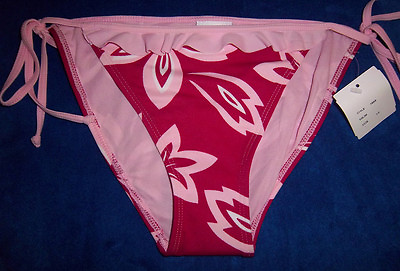 #ad JLO by Jennifer Lopez Pink Bikini Bottoms Floral Print amp; Ties Bathing Suit NWT $6.99