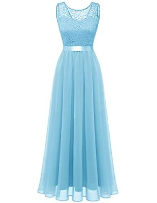 #ad Cocktail Dresses Prom Dress for Teens Wedding Guest X Large Long light Blue $76.34