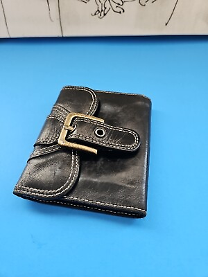 #ad Nordstrom Black Leather Small Wallet 4.25x4quot; $17.00