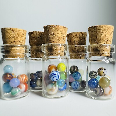 #ad Artisan JR Hooper Handblown Glass Swirl Marbles Dollhouse MIB Mini Micro Peewee $5.95