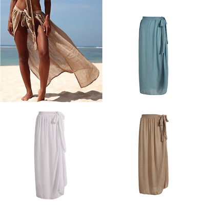 #ad #ad Womens Swimsuit Cover Up Strap Summer Beach Wrap Skirt Swimwear Bikini Cover up $17.41