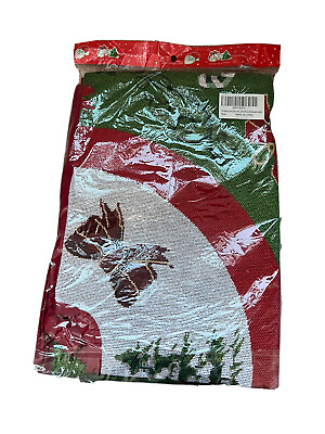 #ad Christmas Tree Skirt Tree Xmas Ornaments Snowflake Reindeer Holiday Decoration $6.50