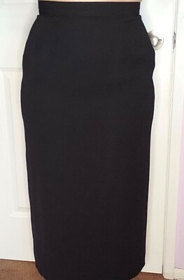 #ad #ad Straight Black Pencil Skirt w back center Zip amp; button closure NOT Elastic $22.00