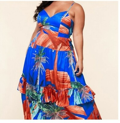 #ad #ad Plus size women floral long maxi dress 2x $45.00
