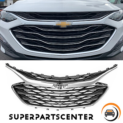 #ad 3 Pcs Chrome Front Grille Upper Lower Grill For Chevrolet Malibu 2019 2020 2023 $114.99