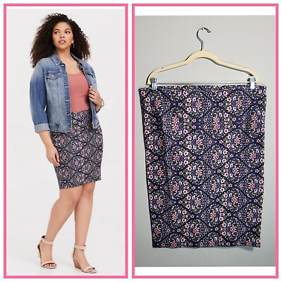 #ad TORRID NWOT Pencil Skirt Short Floral size 2 $24.00