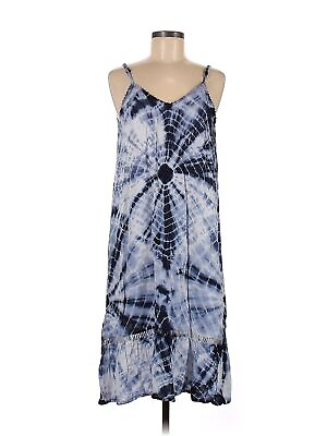 #ad BoHo Me Women Blue Casual Dress M $35.74