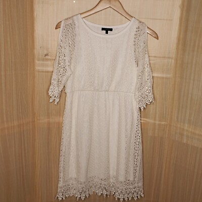#ad #ad My Michelle Girls White Lace Elbow Length Lined Dress 14 $14.45