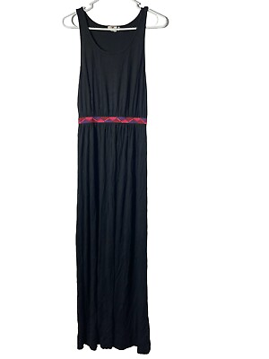 #ad #ad One Clothing Womens sleeveless black maxi dress 50quot; long size Medium M $15.19
