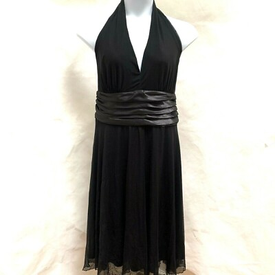 Avenue 20 Halter Dress Black Cocktail Plus Size New $31.49