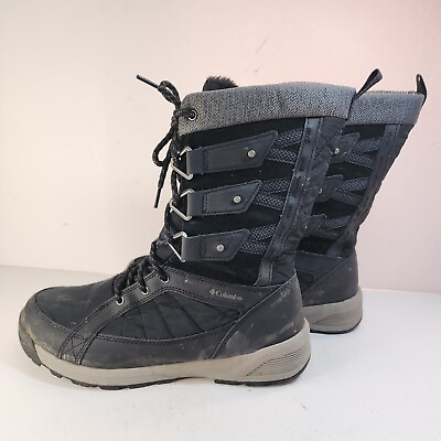 #ad Columbia Womens Boots Size 10 Meadows Omni Heat 3D Black Waterproof YL0364 $23.18