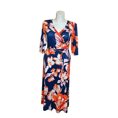 #ad Floral Wrap Maxi Dress L $26.00