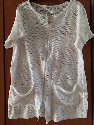 #ad Beach Cabana Women#x27;s Front Packets Cover Up Dress Size M 8 10 $10.99