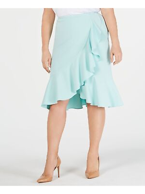 #ad CALVIN KLEIN Womens Tulip Hem Knee Length Wear To Work Ruffled Skirt $15.99