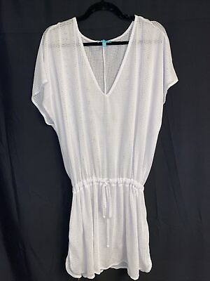 #ad Shore Life 3X Womens Swimsuit Cover Up WHITE Crochet Knit $20.00