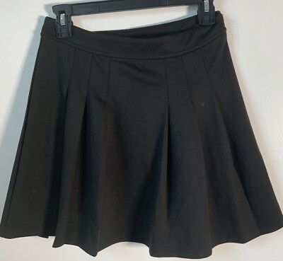#ad Ookie amp; Lola Pleated High Waist Sexy Mini Skirts Women’s Size Small Black $16.50